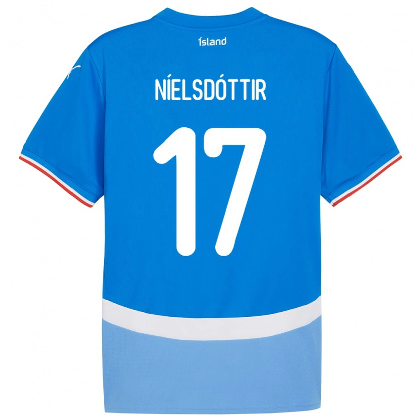 Danxen Heren Ijsland Bryndís Arna Níelsdóttir #17 Blauw Thuisshirt Thuistenue 24-26 T-Shirt