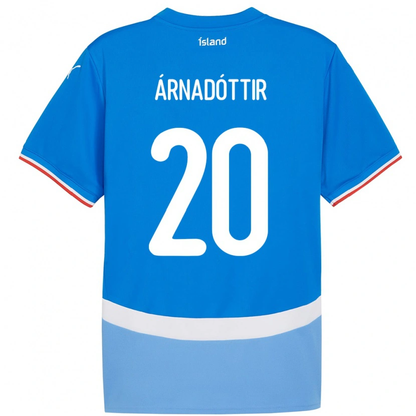 Danxen Heren Ijsland Guðný Árnadóttir #20 Blauw Thuisshirt Thuistenue 24-26 T-Shirt