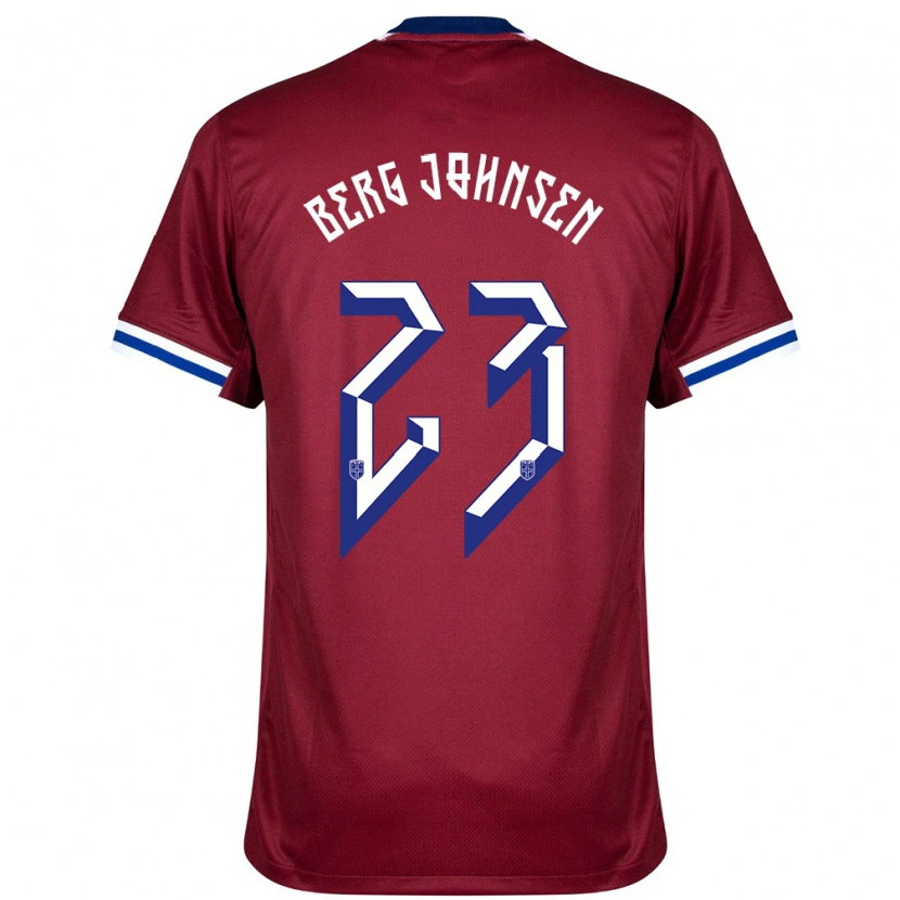 Danxen Heren Noorwegen Lasse Berg Johnsen #23 Rood Blauw Wit Thuisshirt Thuistenue 24-26 T-Shirt