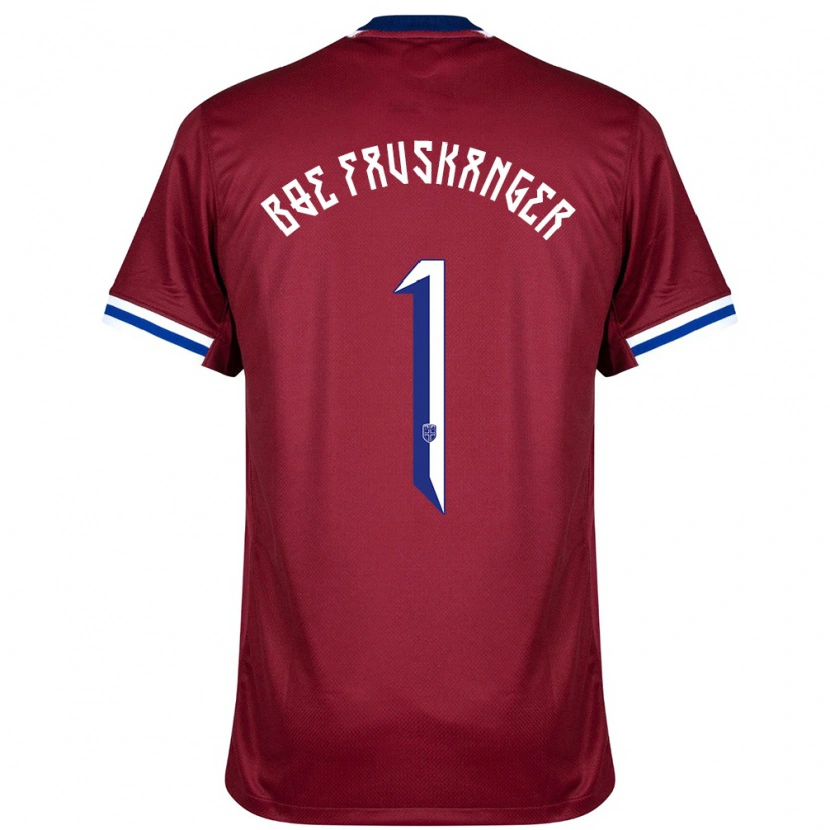 Danxen Heren Noorwegen Einar Bøe Fauskanger #1 Rood Blauw Wit Thuisshirt Thuistenue 24-26 T-Shirt