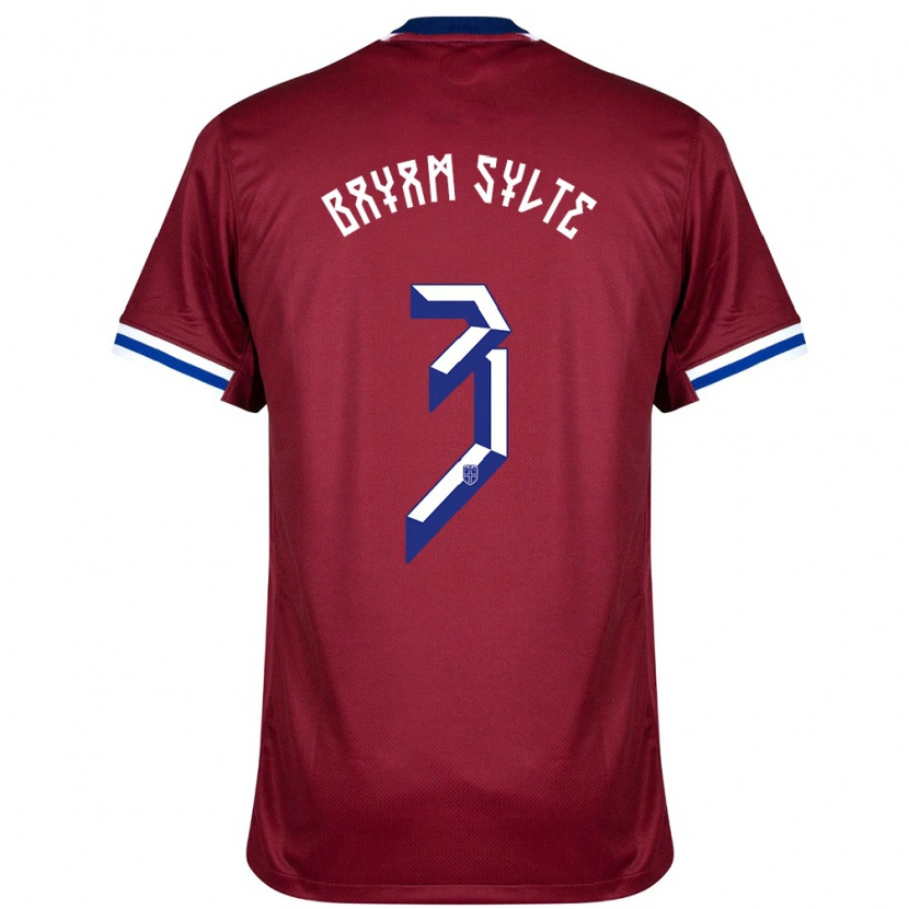 Danxen Heren Noorwegen Daniel Bayam Sylte #3 Rood Blauw Wit Thuisshirt Thuistenue 24-26 T-Shirt