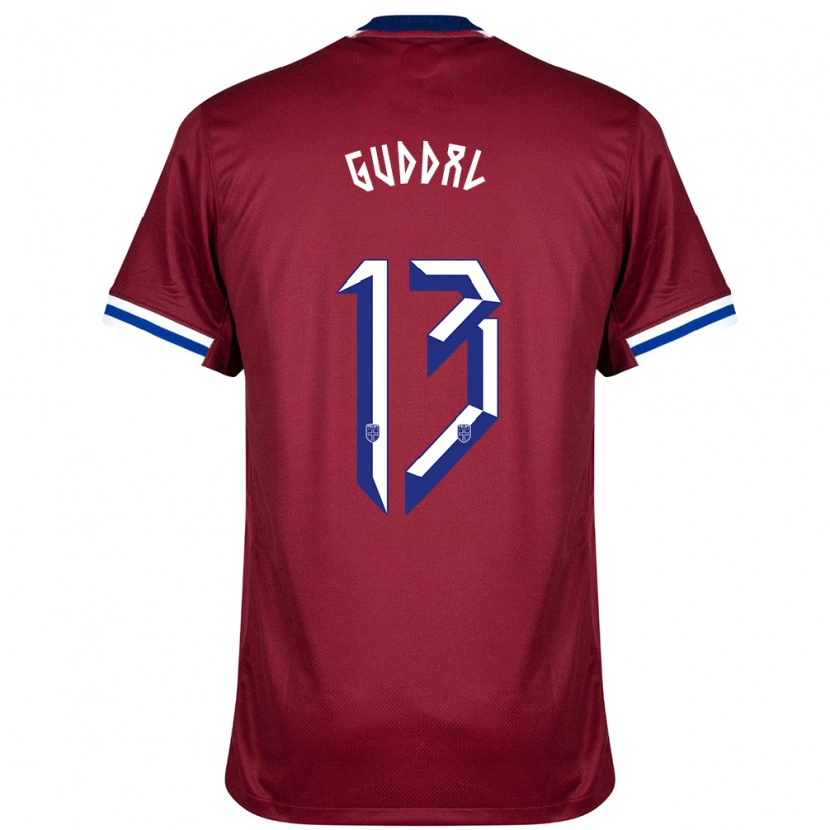 Danxen Heren Noorwegen Tobias Guddal #13 Rood Blauw Wit Thuisshirt Thuistenue 24-26 T-Shirt