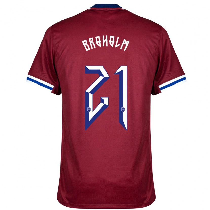 Danxen Heren Noorwegen Marius Broholm #21 Rood Blauw Wit Thuisshirt Thuistenue 24-26 T-Shirt