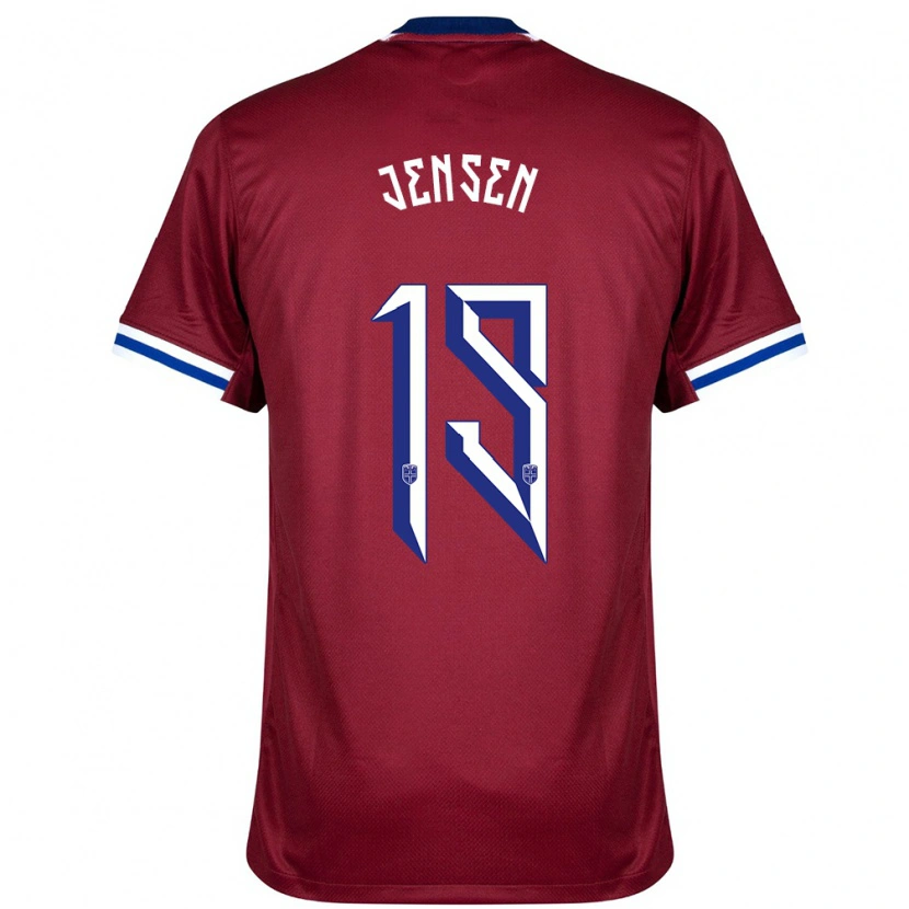 Danxen Heren Noorwegen Synne Jensen #19 Rood Blauw Wit Thuisshirt Thuistenue 24-26 T-Shirt
