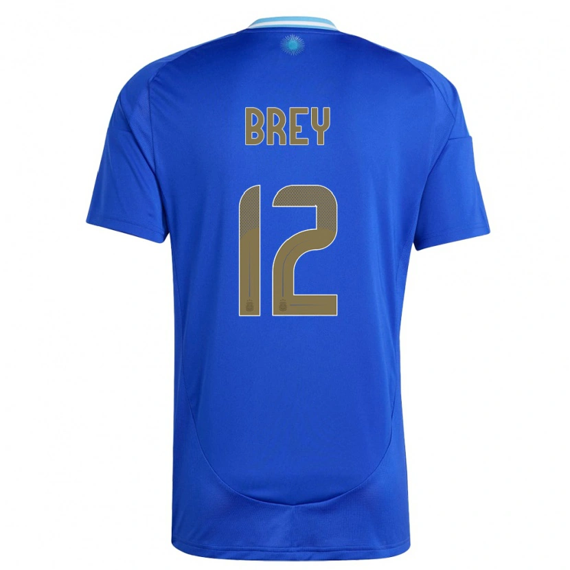 Danxen Heren Argentinië Leandro Brey #12 Blauw Uitshirt Uittenue 24-26 T-Shirt