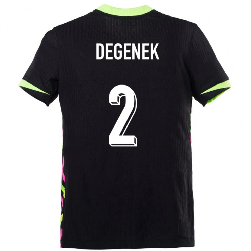 Danxen Heren Australië Milos Degenek #2 Donkerblauw Uitshirt Uittenue 24-26 T-Shirt