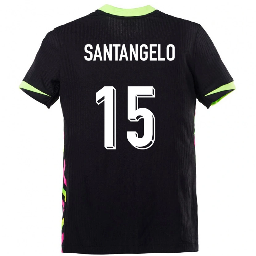 Danxen Heren Australië Marco Santangelo #15 Donkerblauw Uitshirt Uittenue 24-26 T-Shirt