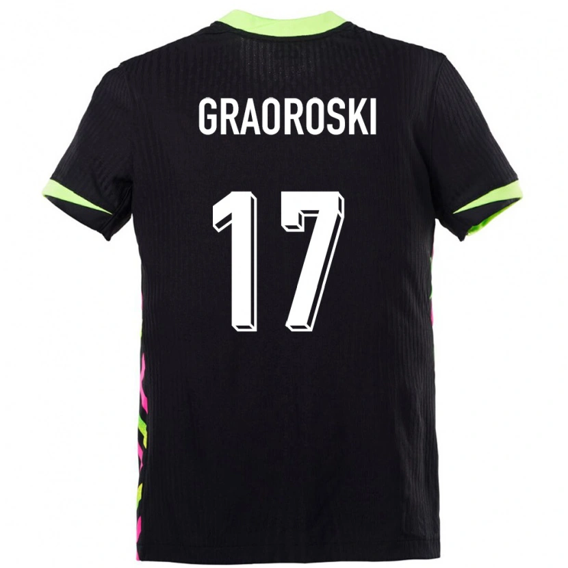 Danxen Heren Australië Jordan Graoroski #17 Donkerblauw Uitshirt Uittenue 24-26 T-Shirt