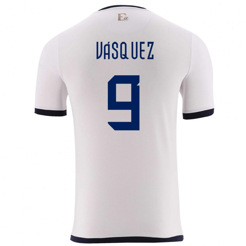 Danxen Heren Ecuador Yandri Vásquez #9 Wit Uitshirt Uittenue 24-26 T-Shirt