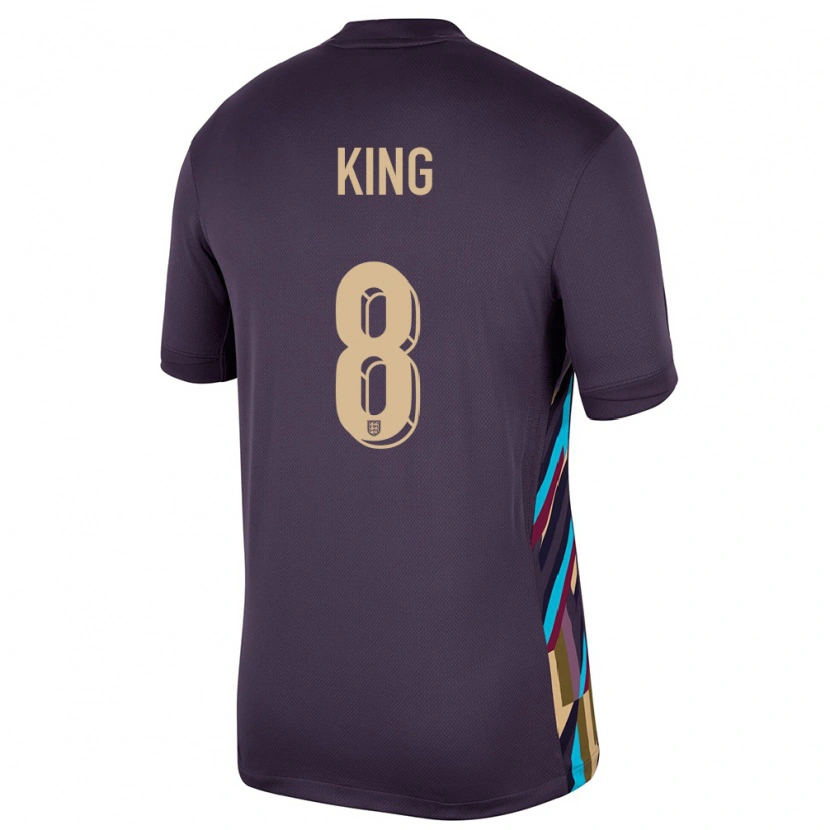 Danxen Heren Engeland Joshua King #8 Donkere Rozijn Uitshirt Uittenue 24-26 T-Shirt
