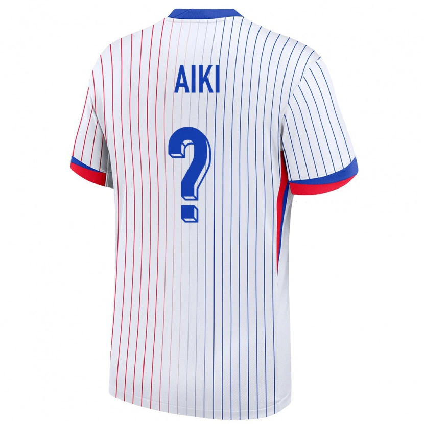Danxen Heren Frankrijk Ayman Aiki #0 Wit Uitshirt Uittenue 24-26 T-Shirt