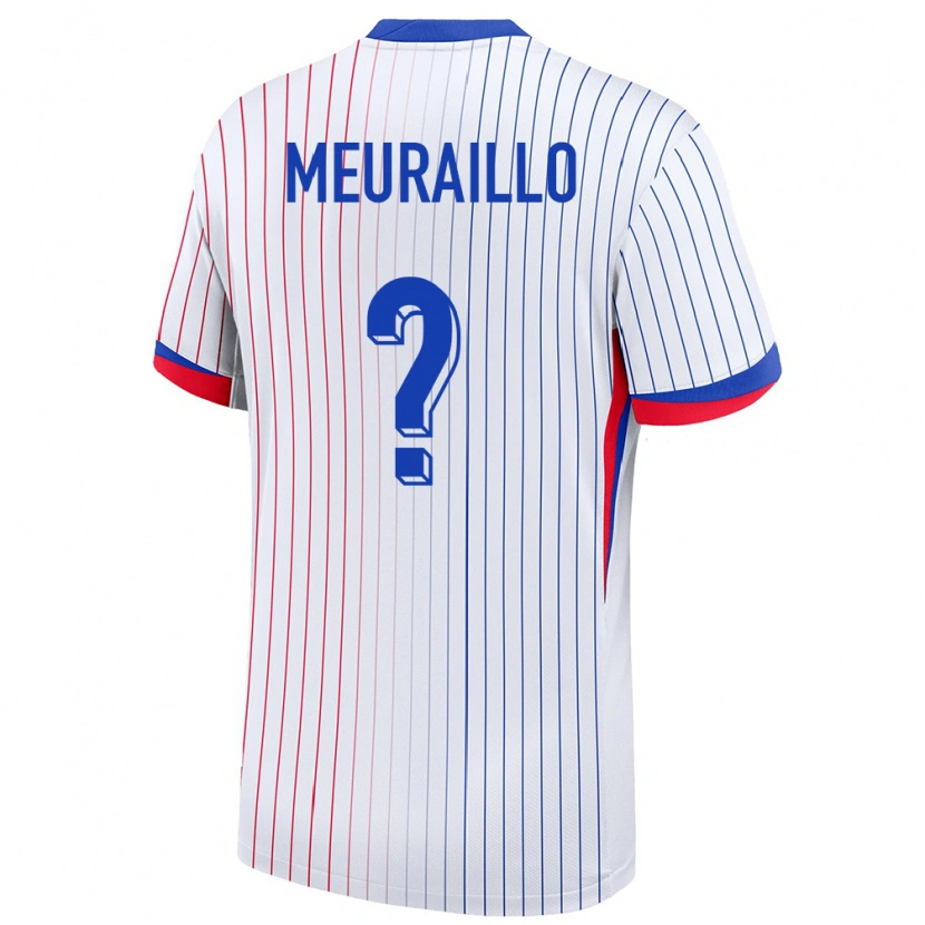 Danxen Heren Frankrijk Thâo Mouapa Mwa Meuraillo #0 Wit Uitshirt Uittenue 24-26 T-Shirt