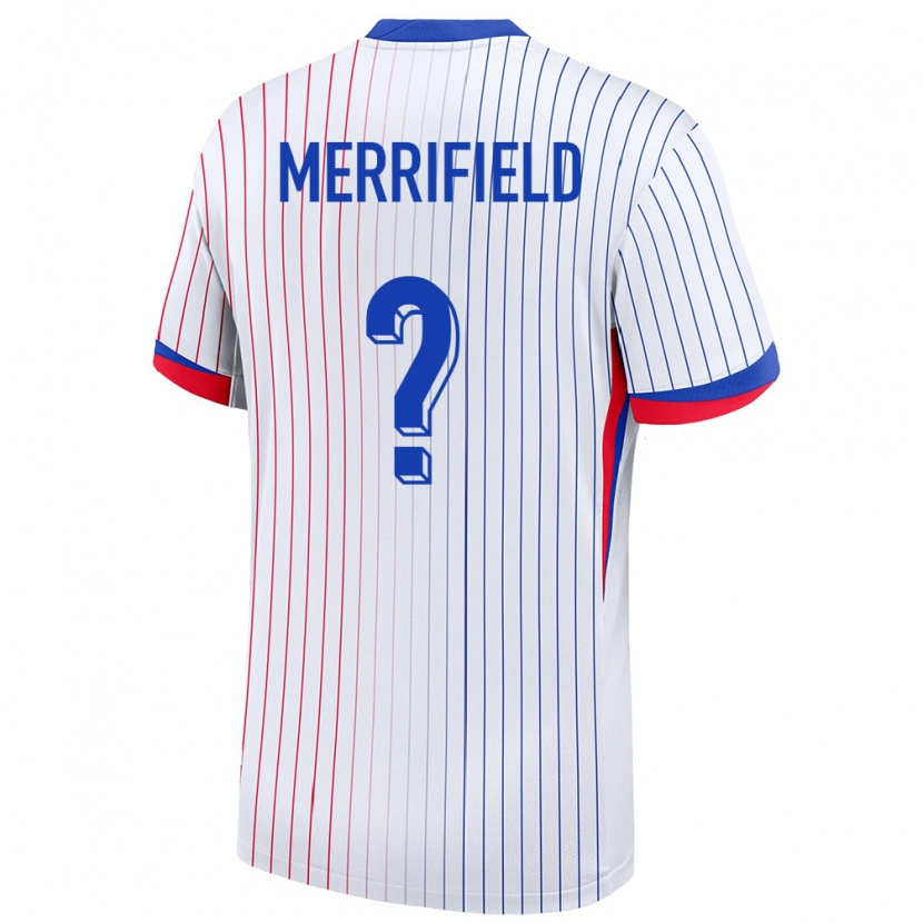 Danxen Heren Frankrijk Loan Merrifield #0 Wit Uitshirt Uittenue 24-26 T-Shirt