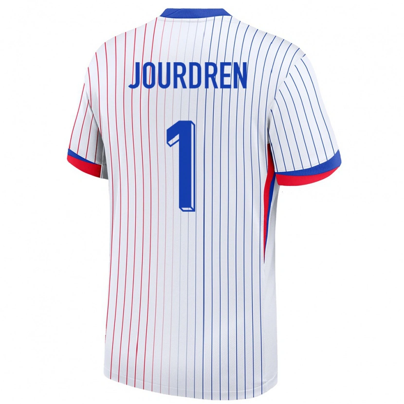 Danxen Heren Frankrijk Ilan Jourdren #1 Wit Uitshirt Uittenue 24-26 T-Shirt