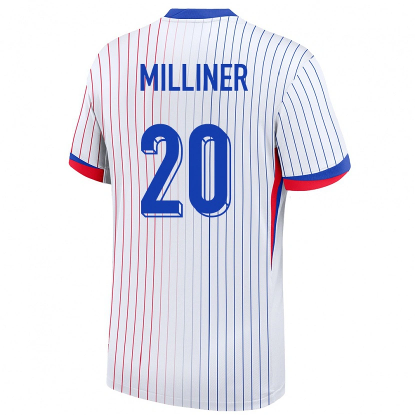 Danxen Heren Frankrijk Léo Milliner #20 Wit Uitshirt Uittenue 24-26 T-Shirt