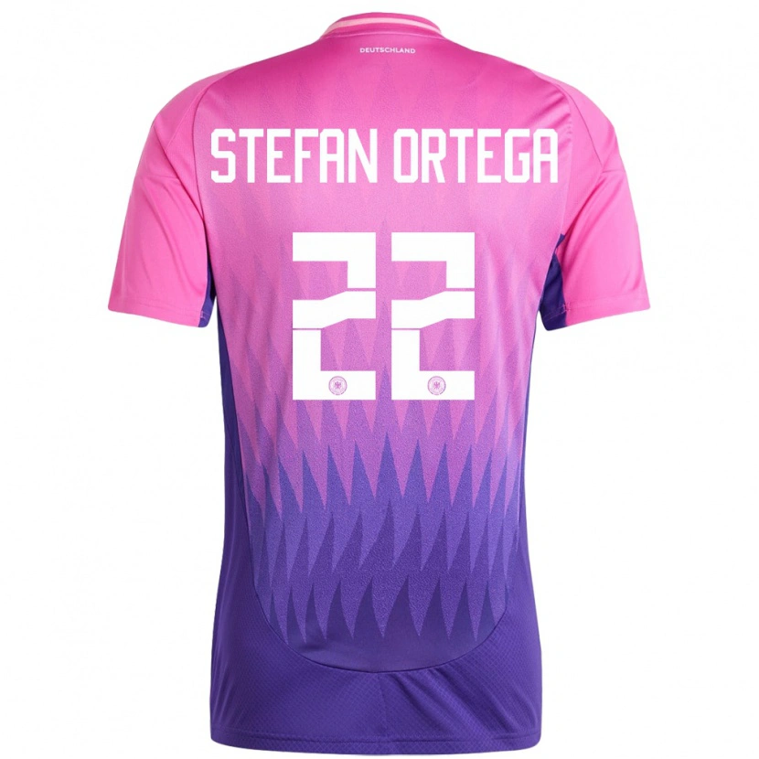 Danxen Heren Duitsland Stefan Ortega #22 Roze Paars Uitshirt Uittenue 24-26 T-Shirt