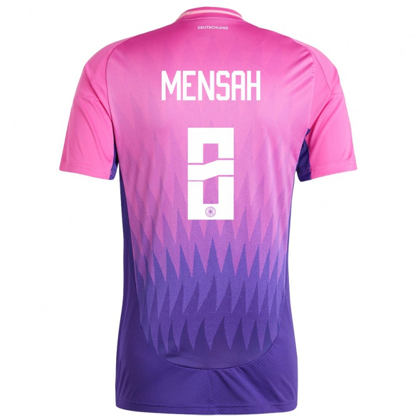 Danxen Heren Duitsland Naba Mensah #8 Roze Paars Uitshirt Uittenue 24-26 T-Shirt