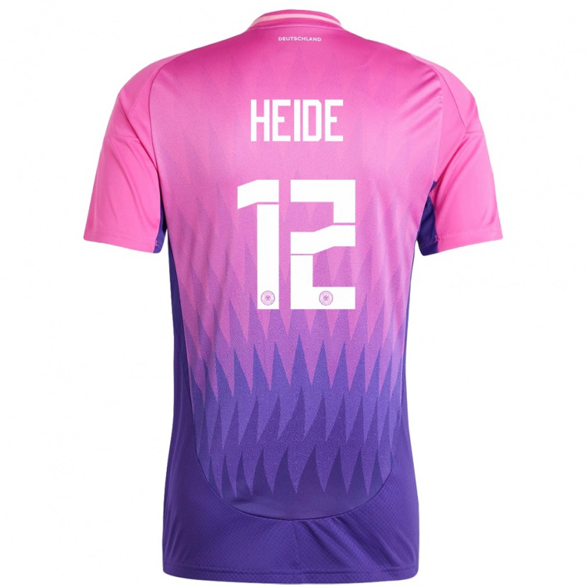 Danxen Heren Duitsland Konstantin Heide #12 Roze Paars Uitshirt Uittenue 24-26 T-Shirt