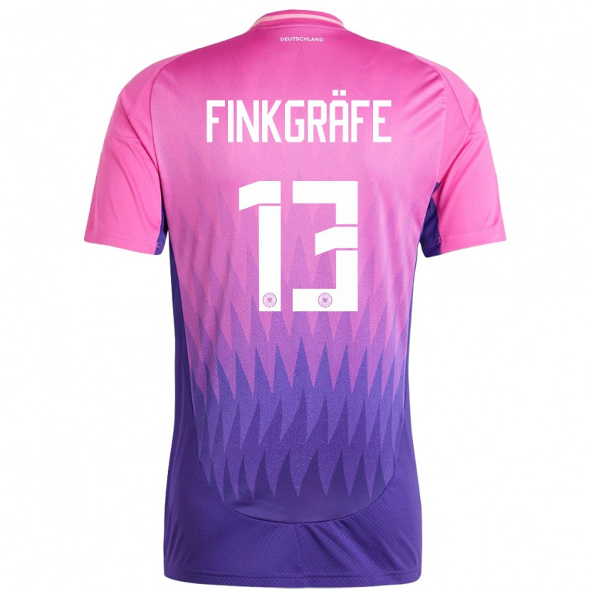 Danxen Heren Duitsland Max Finkgräfe #13 Roze Paars Uitshirt Uittenue 24-26 T-Shirt