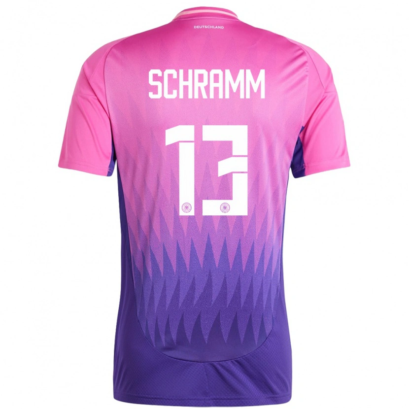 Danxen Heren Duitsland Collin Schramm #13 Roze Paars Uitshirt Uittenue 24-26 T-Shirt