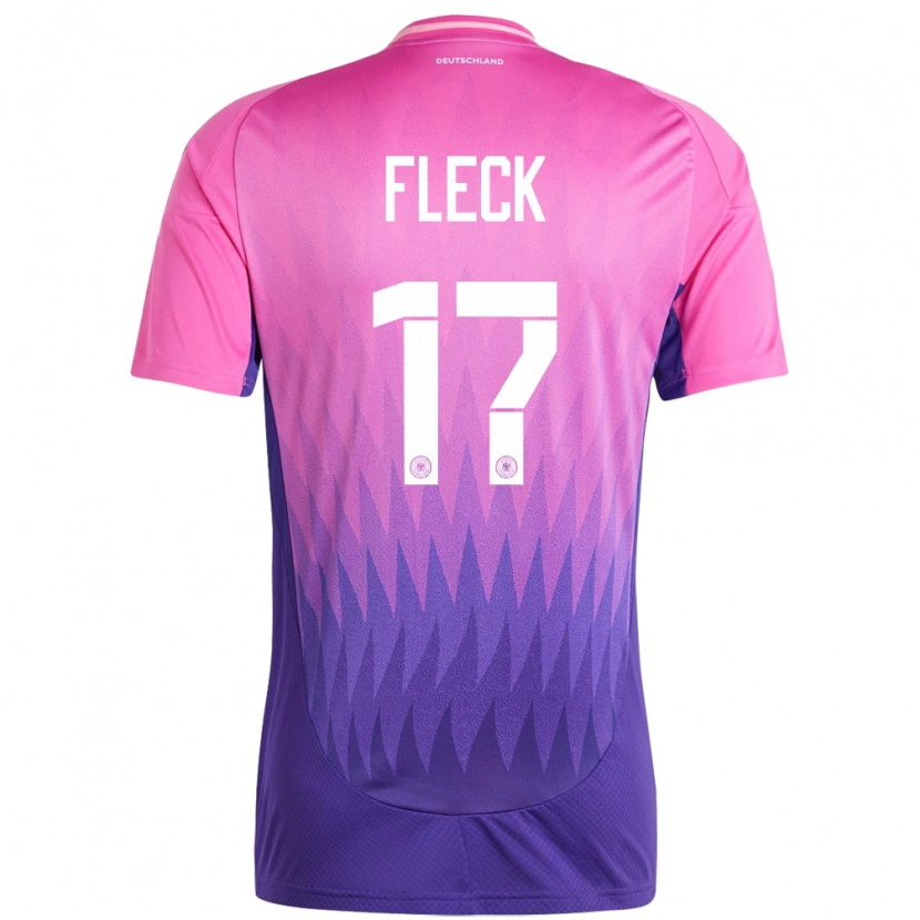 Danxen Heren Duitsland Fritz Fleck #17 Roze Paars Uitshirt Uittenue 24-26 T-Shirt