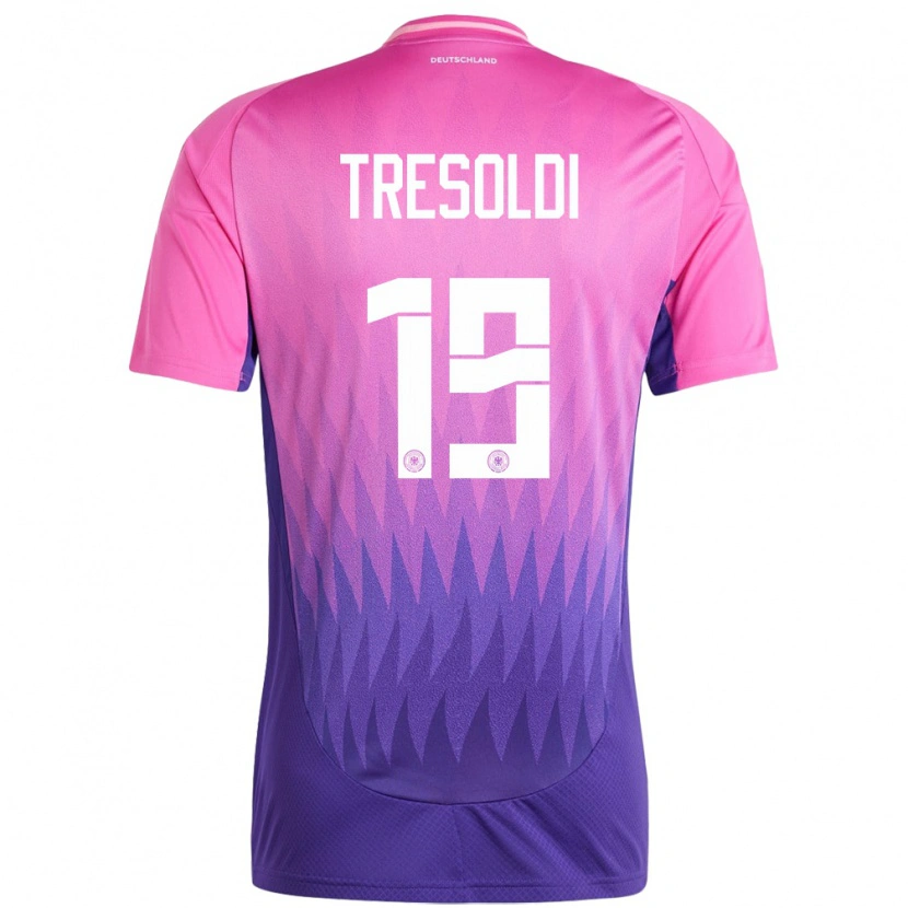 Danxen Heren Duitsland Nicolò Tresoldi #19 Roze Paars Uitshirt Uittenue 24-26 T-Shirt