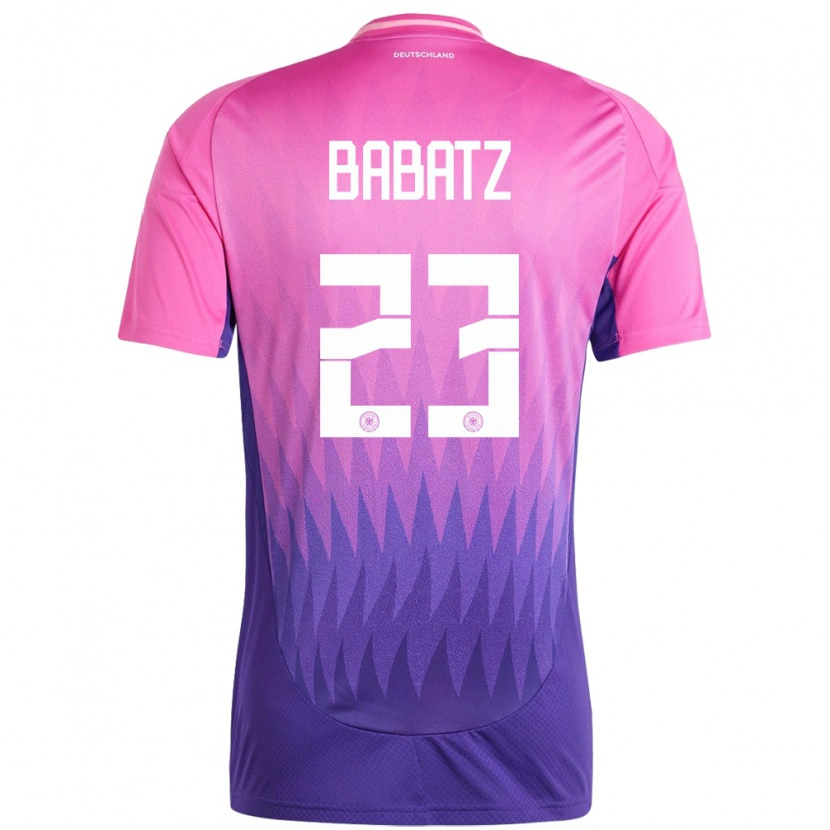 Danxen Heren Duitsland Louis Babatz #23 Roze Paars Uitshirt Uittenue 24-26 T-Shirt