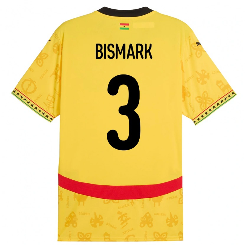Danxen Heren Ghana Anim Bismark #3 Geel Uitshirt Uittenue 24-26 T-Shirt