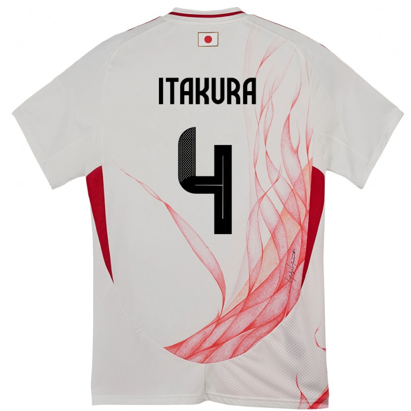 Danxen Heren Japan Ko Itakura #4 Wit Uitshirt Uittenue 24-26 T-Shirt