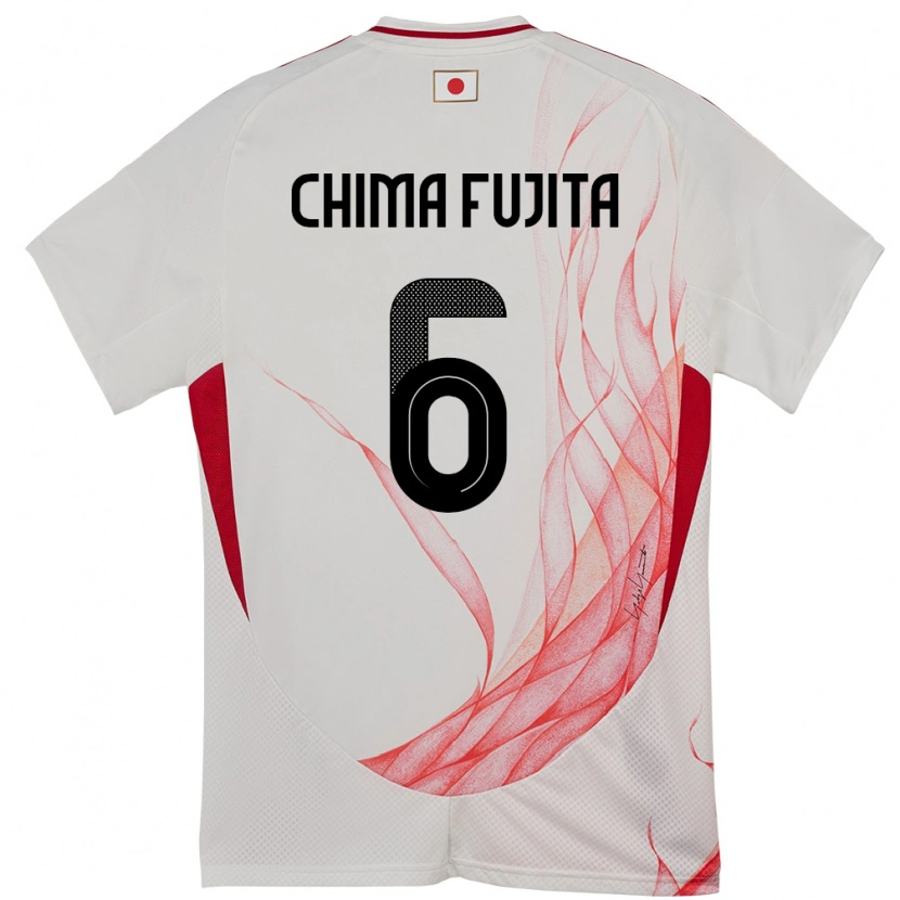 Danxen Heren Japan Joel Chima Fujita #6 Wit Uitshirt Uittenue 24-26 T-Shirt