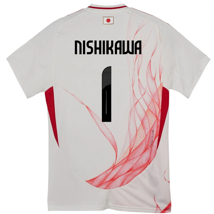 Danxen Heren Japan Genki Nishikawa #1 Wit Uitshirt Uittenue 24-26 T-Shirt