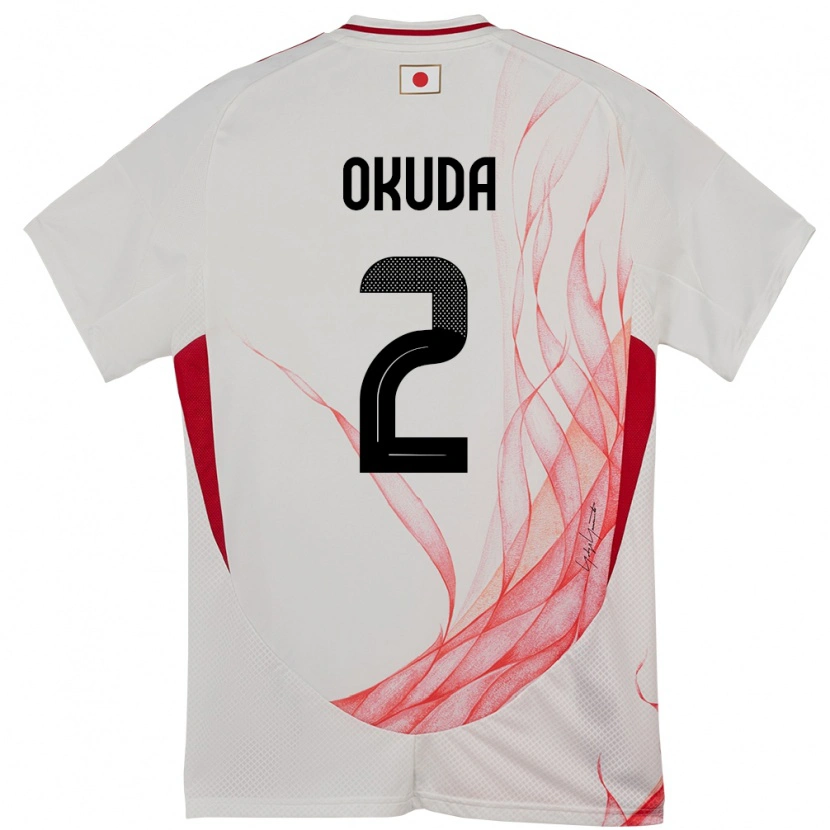Danxen Heren Japan Hayato Okuda #2 Wit Uitshirt Uittenue 24-26 T-Shirt