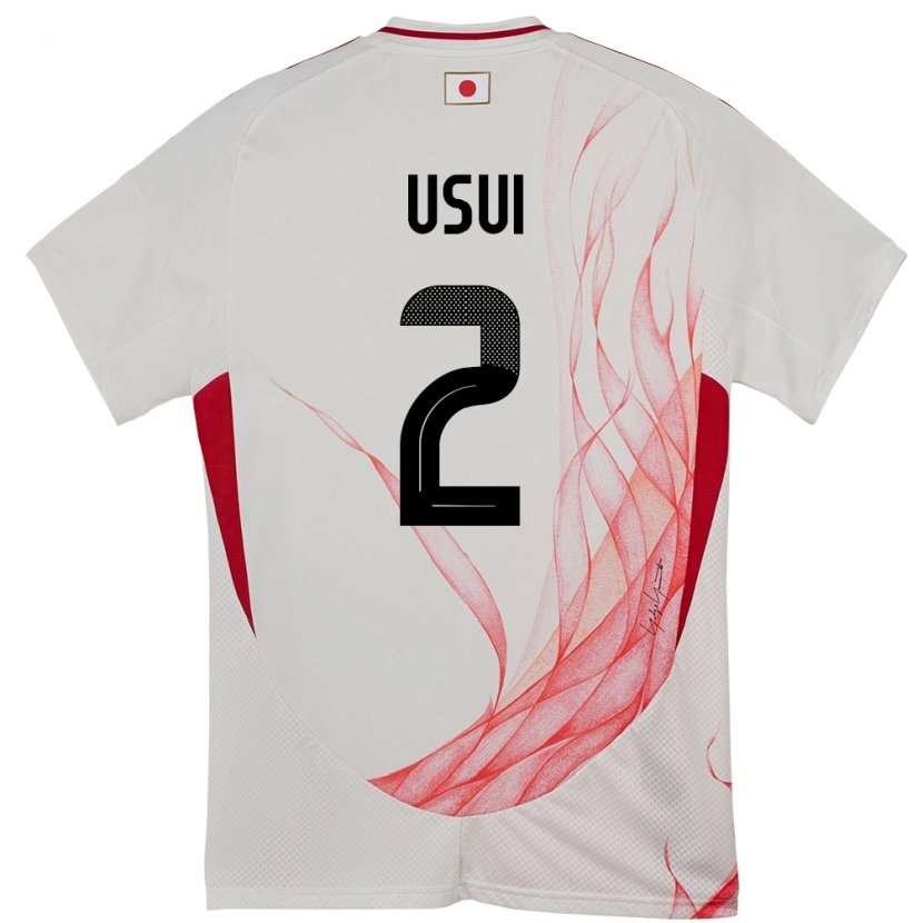 Danxen Heren Japan Tsubasa Usui #2 Wit Uitshirt Uittenue 24-26 T-Shirt