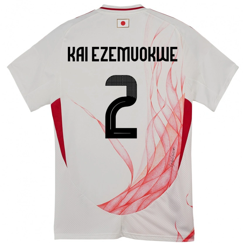 Danxen Heren Japan Chimezie Kai Ezemuokwe #2 Wit Uitshirt Uittenue 24-26 T-Shirt