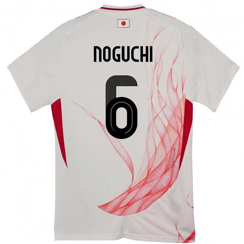 Danxen Heren Japan Rento Noguchi #6 Wit Uitshirt Uittenue 24-26 T-Shirt