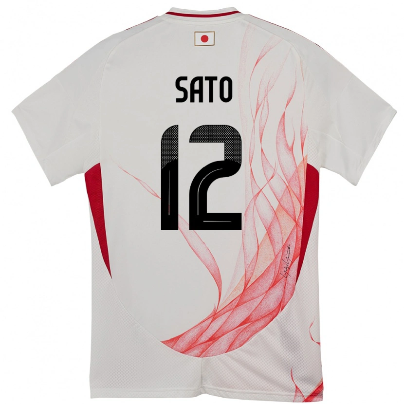 Danxen Heren Japan Rikuto Sato #12 Wit Uitshirt Uittenue 24-26 T-Shirt