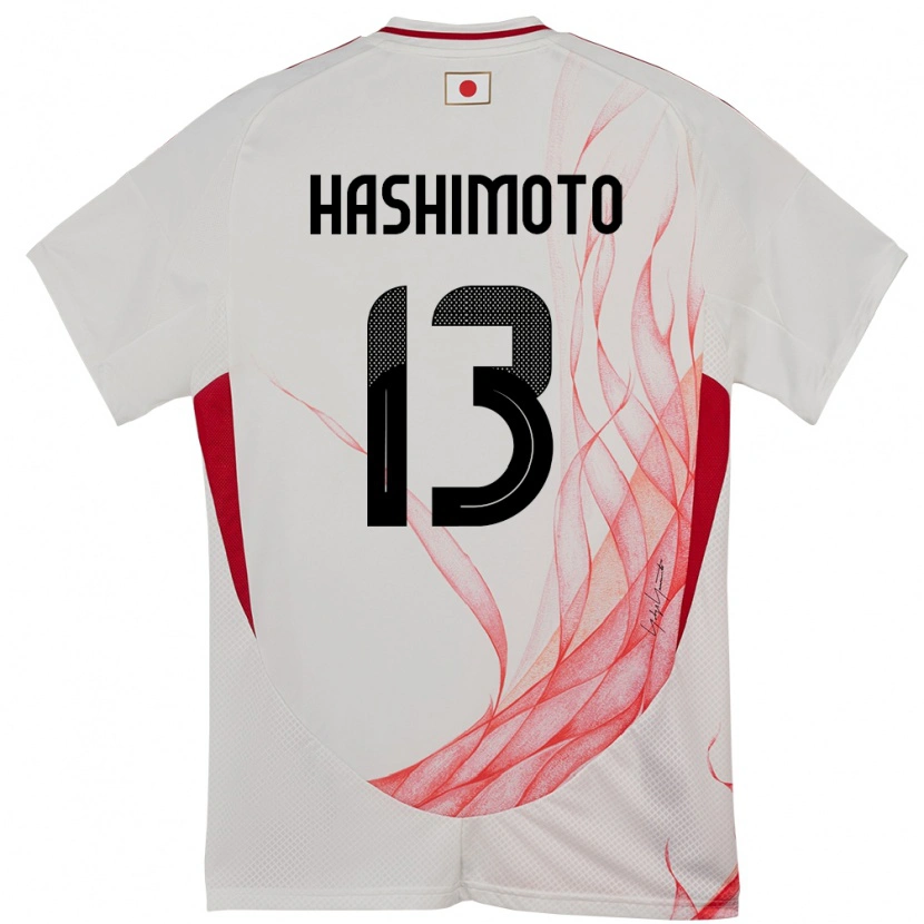 Danxen Heren Japan Riku Hashimoto #13 Wit Uitshirt Uittenue 24-26 T-Shirt