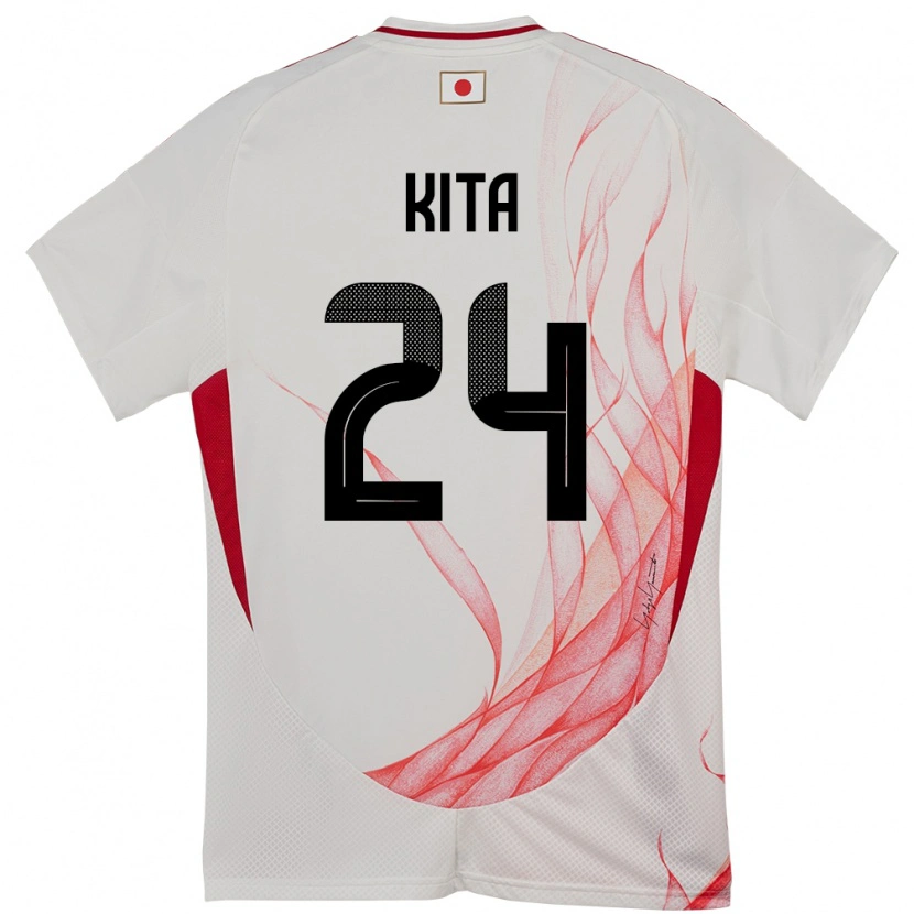 Danxen Heren Japan Kazunari Kita #24 Wit Uitshirt Uittenue 24-26 T-Shirt