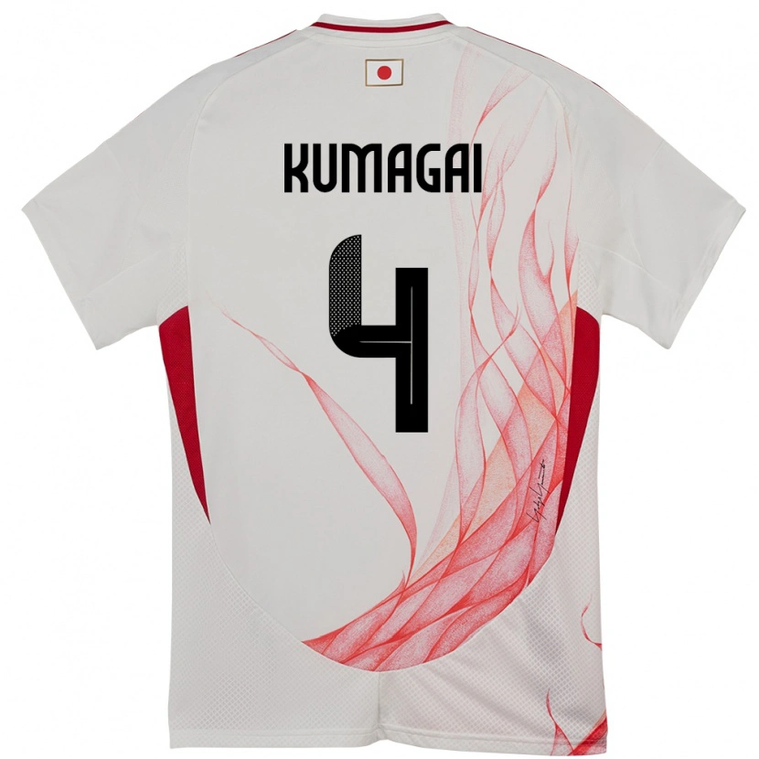 Danxen Heren Japan Saki Kumagai #4 Wit Uitshirt Uittenue 24-26 T-Shirt