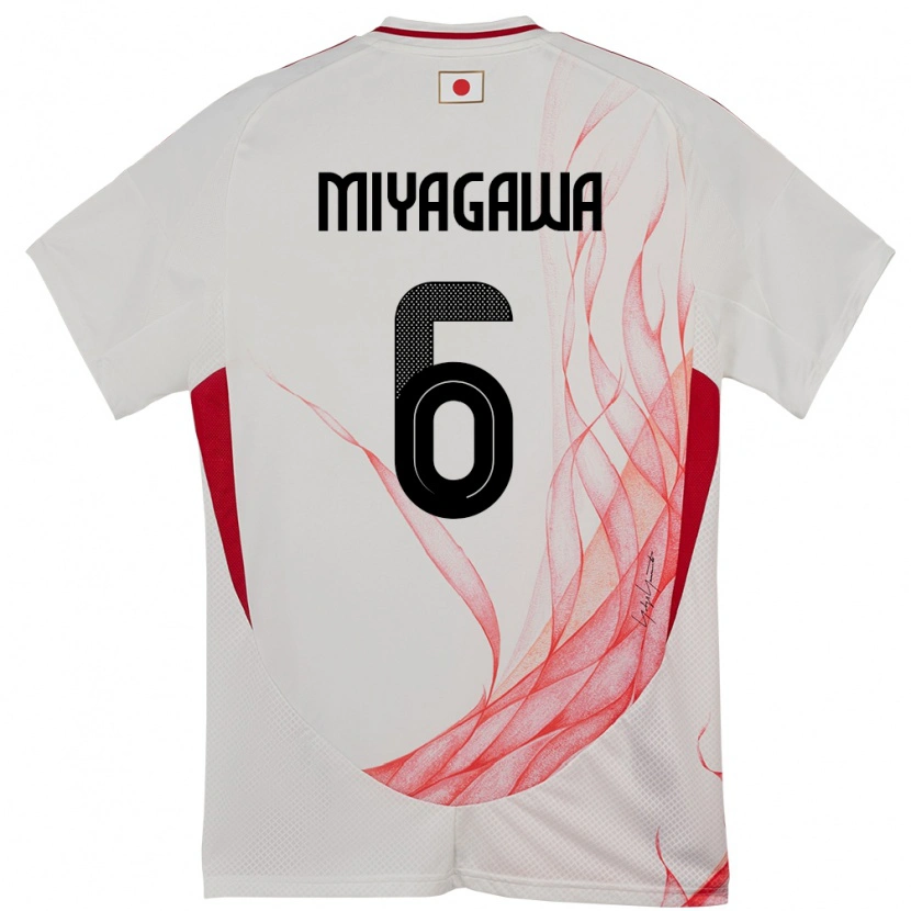 Danxen Heren Japan Asato Miyagawa #6 Wit Uitshirt Uittenue 24-26 T-Shirt