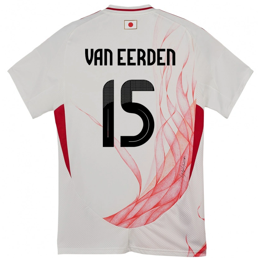 Danxen Heren Japan Shawn Van Eerden #15 Wit Uitshirt Uittenue 24-26 T-Shirt