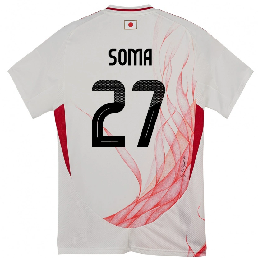 Danxen Heren Japan Yuki Soma #27 Wit Uitshirt Uittenue 24-26 T-Shirt