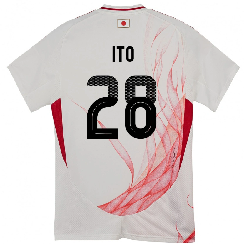 Danxen Heren Japan Hiroki Ito #28 Wit Uitshirt Uittenue 24-26 T-Shirt
