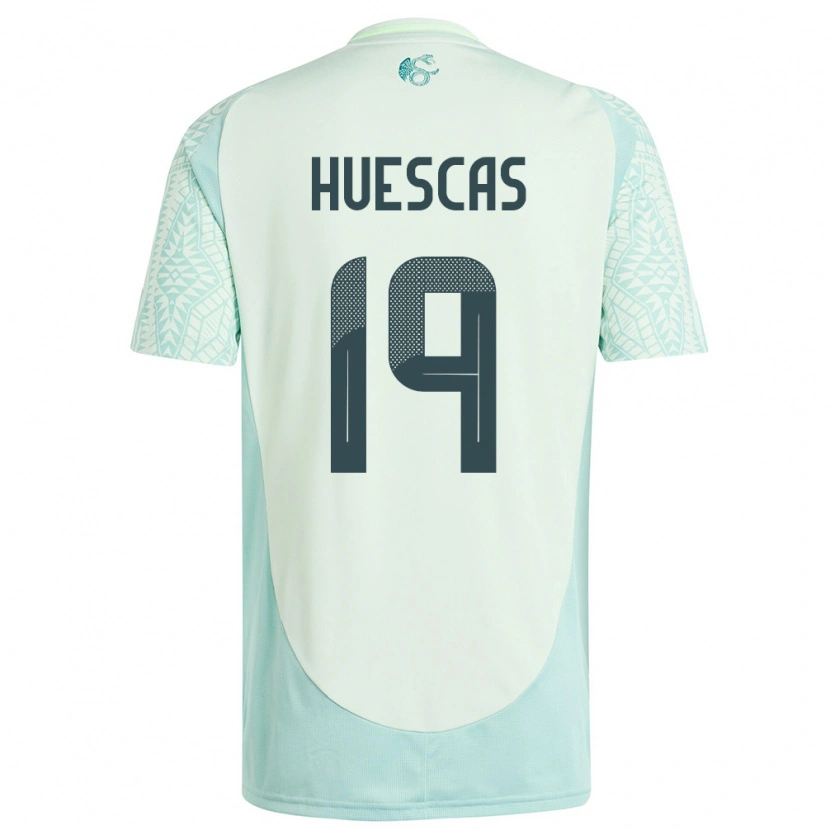 Danxen Heren Mexico Rodrigo Huescas #19 Linnen Groen Uitshirt Uittenue 24-26 T-Shirt