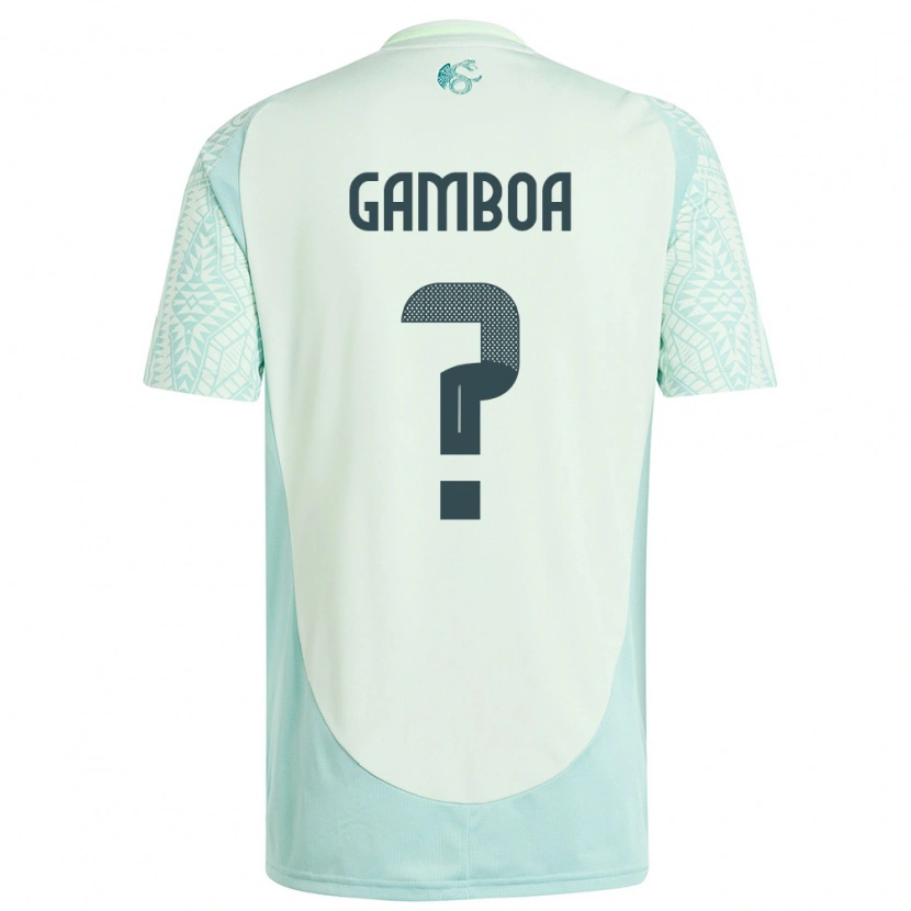 Danxen Heren Mexico Luis Gamboa #0 Linnen Groen Uitshirt Uittenue 24-26 T-Shirt