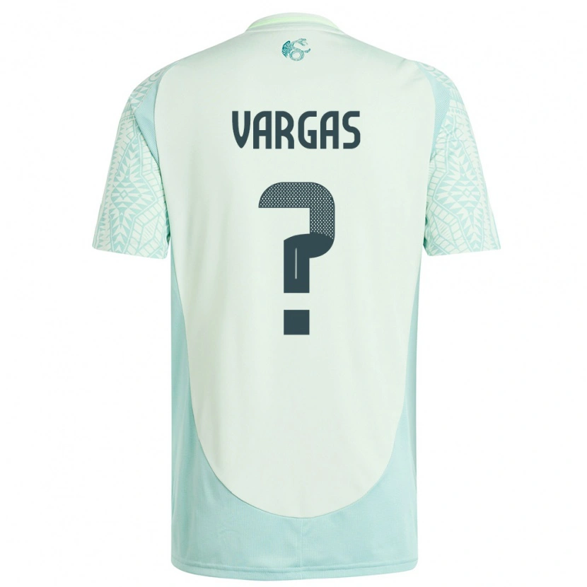 Danxen Heren Mexico Uziel Vargas #0 Linnen Groen Uitshirt Uittenue 24-26 T-Shirt