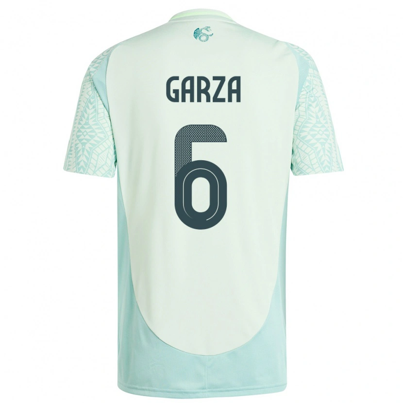 Danxen Heren Mexico César Garza #6 Linnen Groen Uitshirt Uittenue 24-26 T-Shirt
