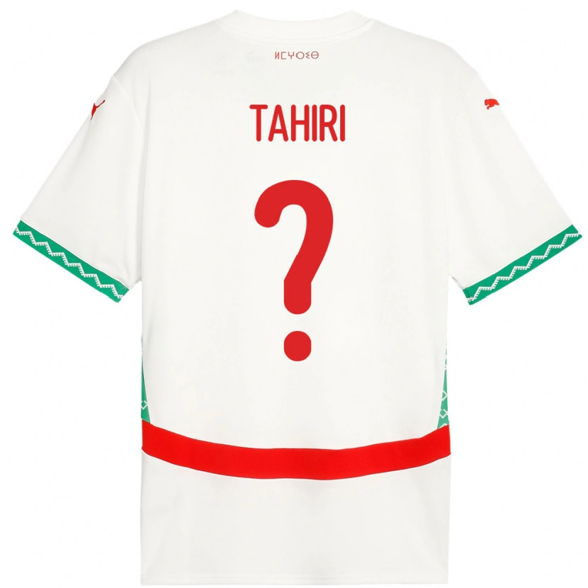 Danxen Heren Marokko Aymen Tahiri #0 Wit Uitshirt Uittenue 24-26 T-Shirt