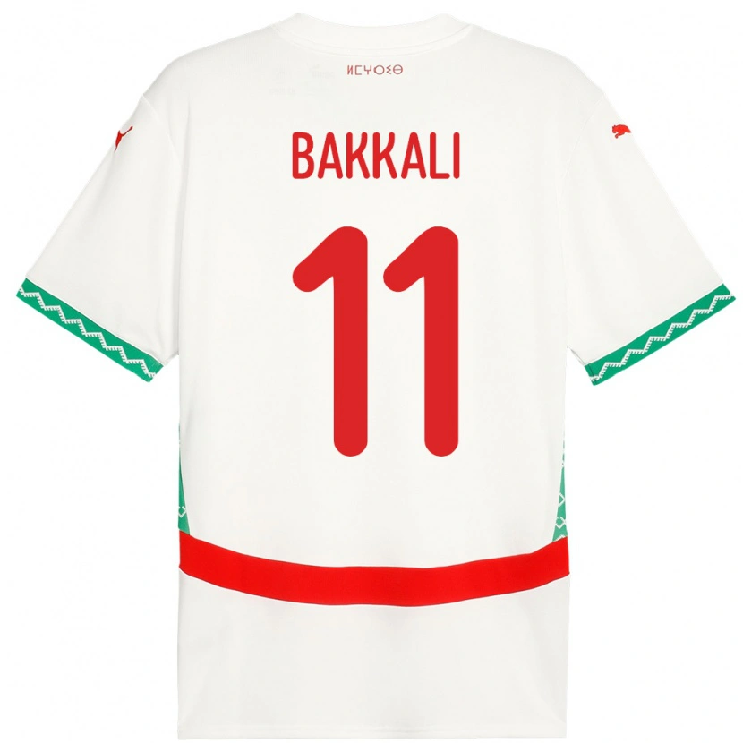 Danxen Heren Marokko Mohamade Bakkali #11 Wit Uitshirt Uittenue 24-26 T-Shirt