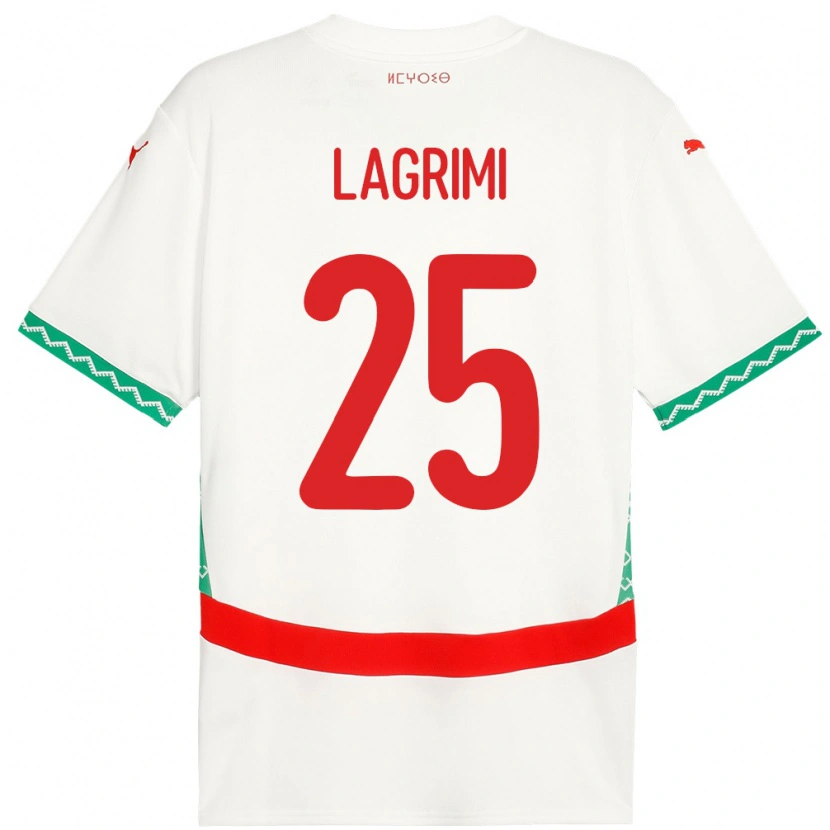 Danxen Heren Marokko Ilyass Lagrimi #25 Wit Uitshirt Uittenue 24-26 T-Shirt